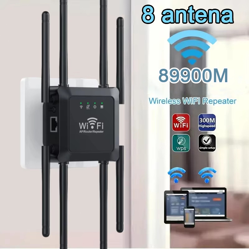8 Antena Extender 1200M WIFI Repeater 2.4G Dan 5G Wifi Range Extender Router Pengulang