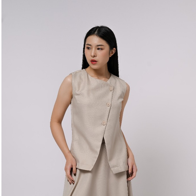 CUCI GUDANG Vest Wanita | Mara Vest | DEEPNY | Abu-Abu Minimalis