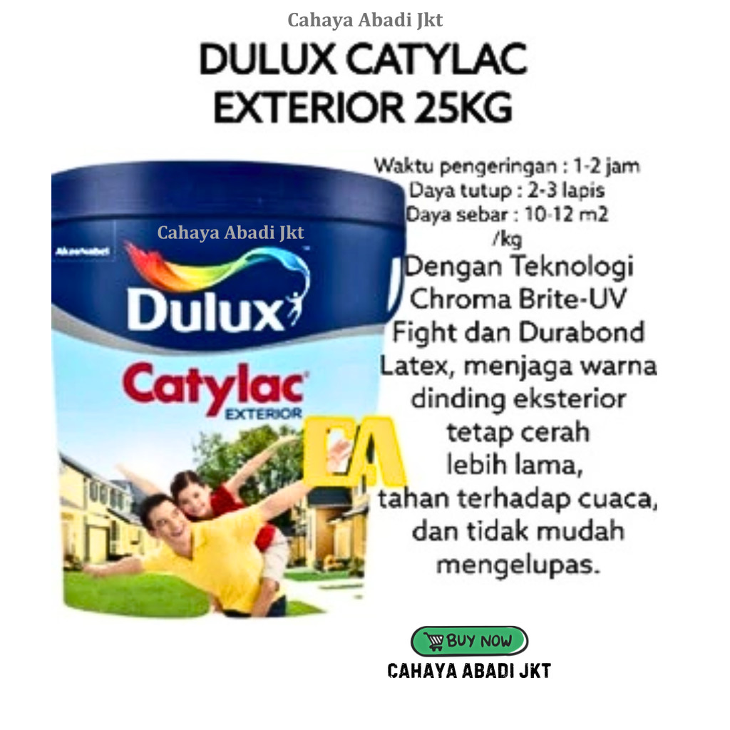 CAT DULUX CATYLAC EKSTERIOR PUTIH 25KG (GOJEK)