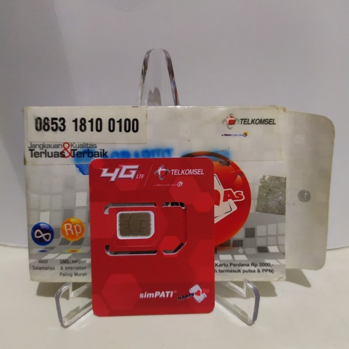 KY562 Kartu Perdana Telkomsel Kartu AS 4G Nomor Cantik - 0853 18 100 100
