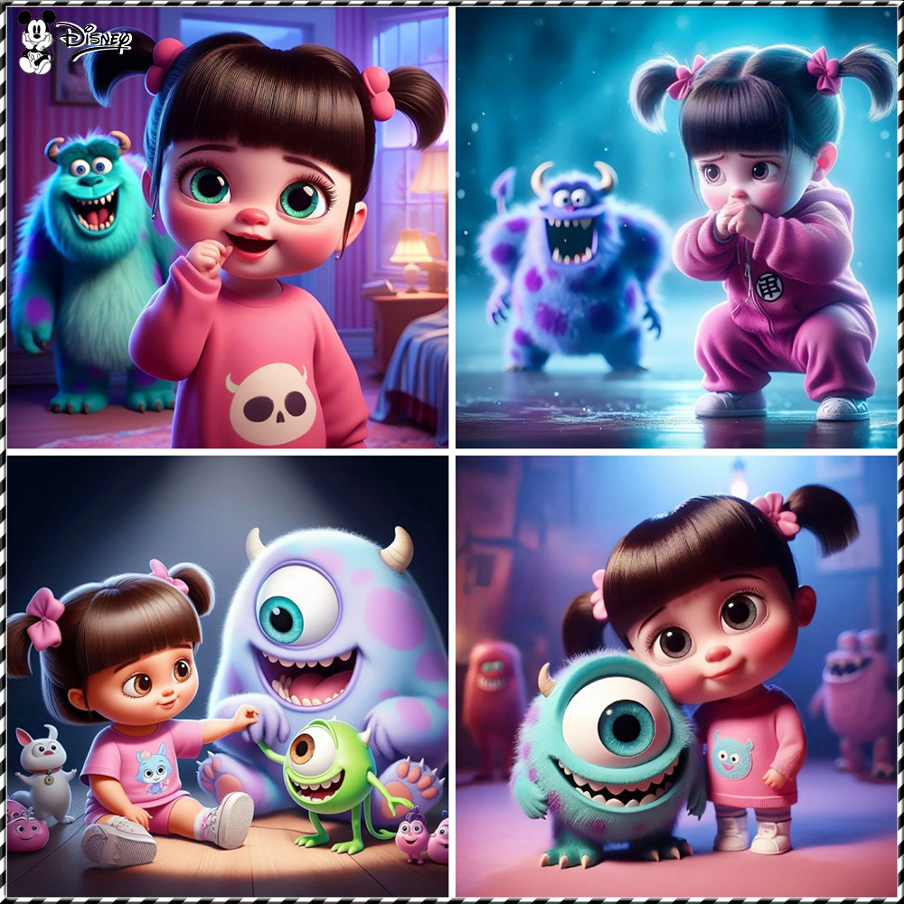 

Disney Paint By Number Cartoon Drawing By Numbers Monsters University James P. Sullivan Unique Gift Home Decor