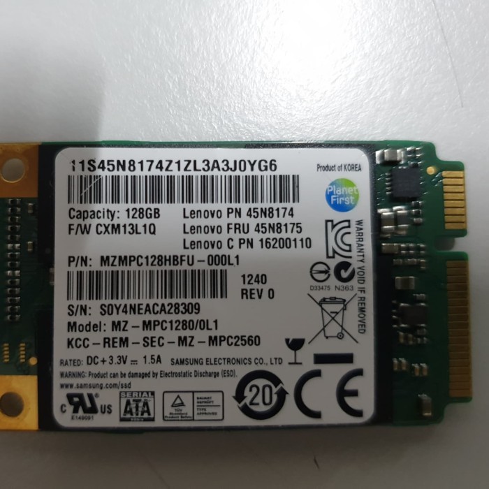 SSD Samsung mSata 128 GB