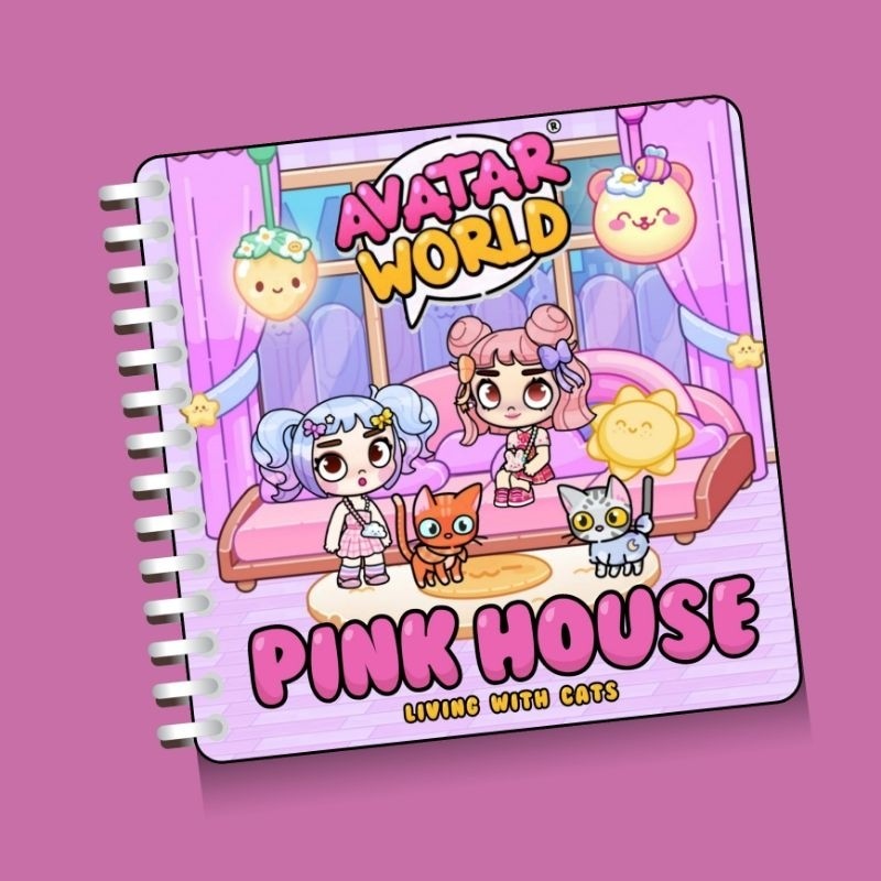 Avatar World Paper Book Paper Doll House Warna Pink Buku Sudah Dirangkai Ukuran Kecil Best Seller Mu