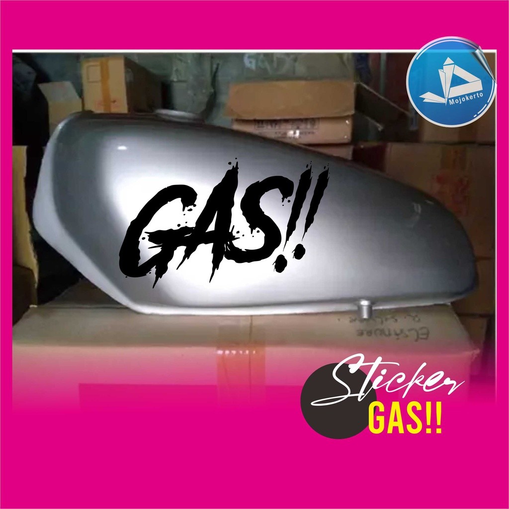 Stiker tangki motor GASS!! Sticker gas Cutting Stiker gass