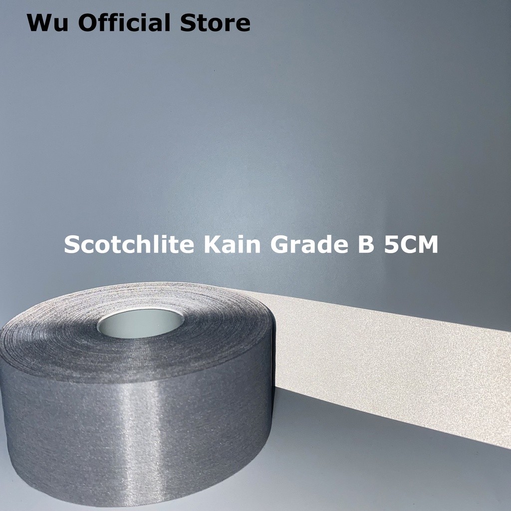 

BROKKLIENSTORE Scotchlite skotlet scotlight pita pemantul cahaya kain jahit B 5 cm