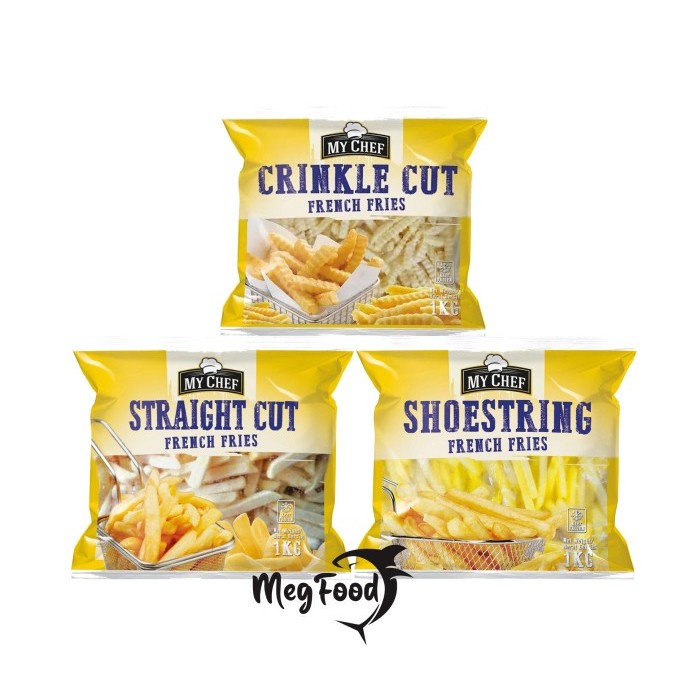

My chef Potato French Fries Frozen / Kentang Siap Goreng Beku - 1 KG - Shoestring - Shoestring