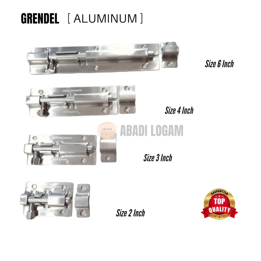 Grendel pintu rumah Grendel jendela Pengunci jendela aluminium