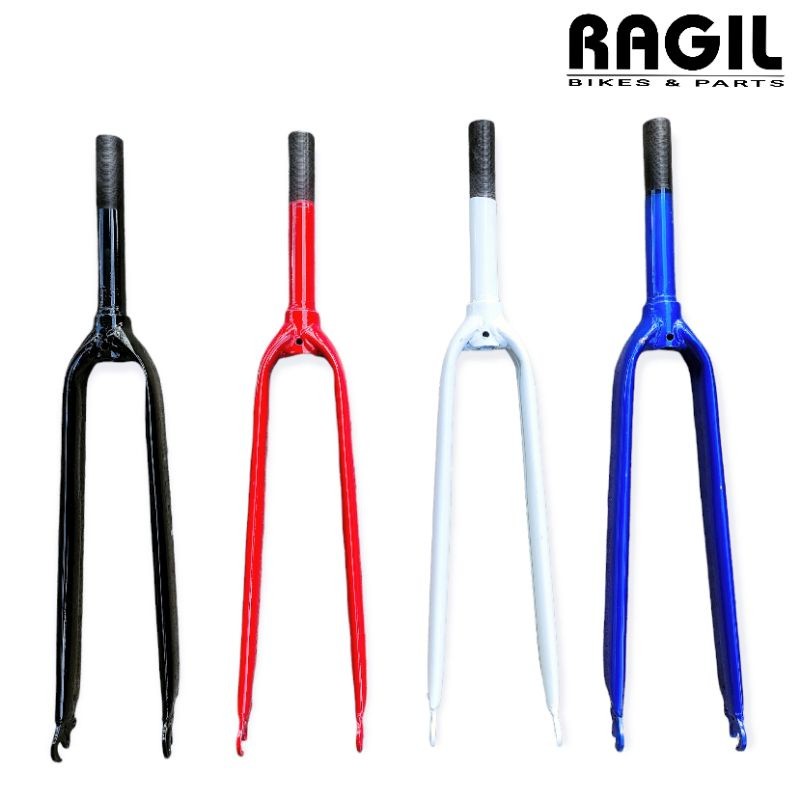 Fork Sepeda Fixie 700 C 700C Garpu Standar Dan Oversize 22.2 25.4 28.6 Hitam Putih Merah Biru Fixi R