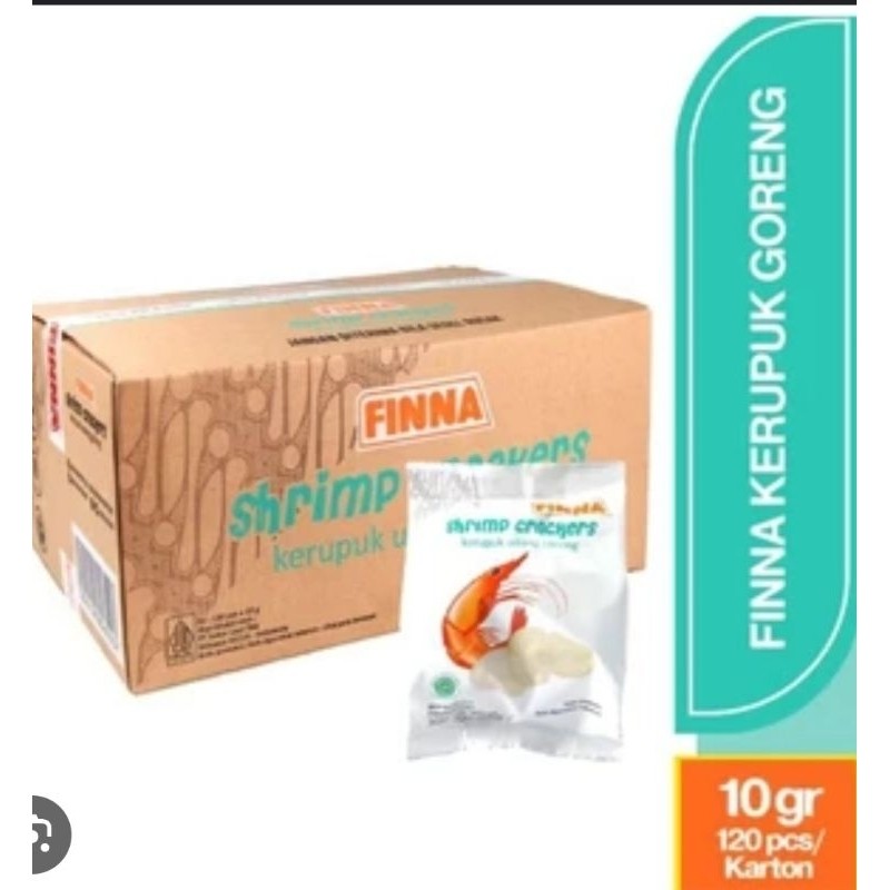 

(EXP TERBARU) 1 Dus Shrimp Crackers Kerupuk Krupuk Udang Goreng Finna Sachet Siap Makan Isi 120 Pcs Shrimp Crackers