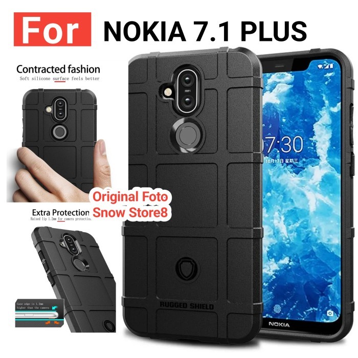 NOKIA 8.1 Case NOKIA 7.1 PLUS Case Rugged Shield Armor Softcase Casing #SWDRGSD