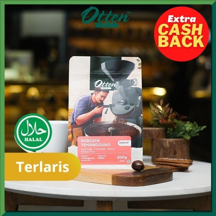 

Kopi Robusta Temanggung 200g - Biji / Bubuk Kopi Otten Coffee - Super Fine