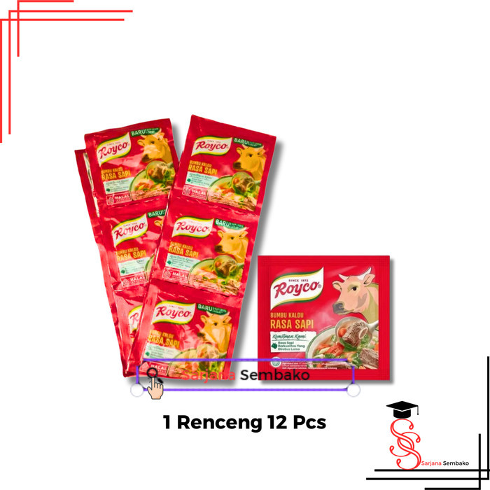 

Royco Sapi Sachet 8 Gram Penyedap Rasa - 1 Renceng 12 Pcs