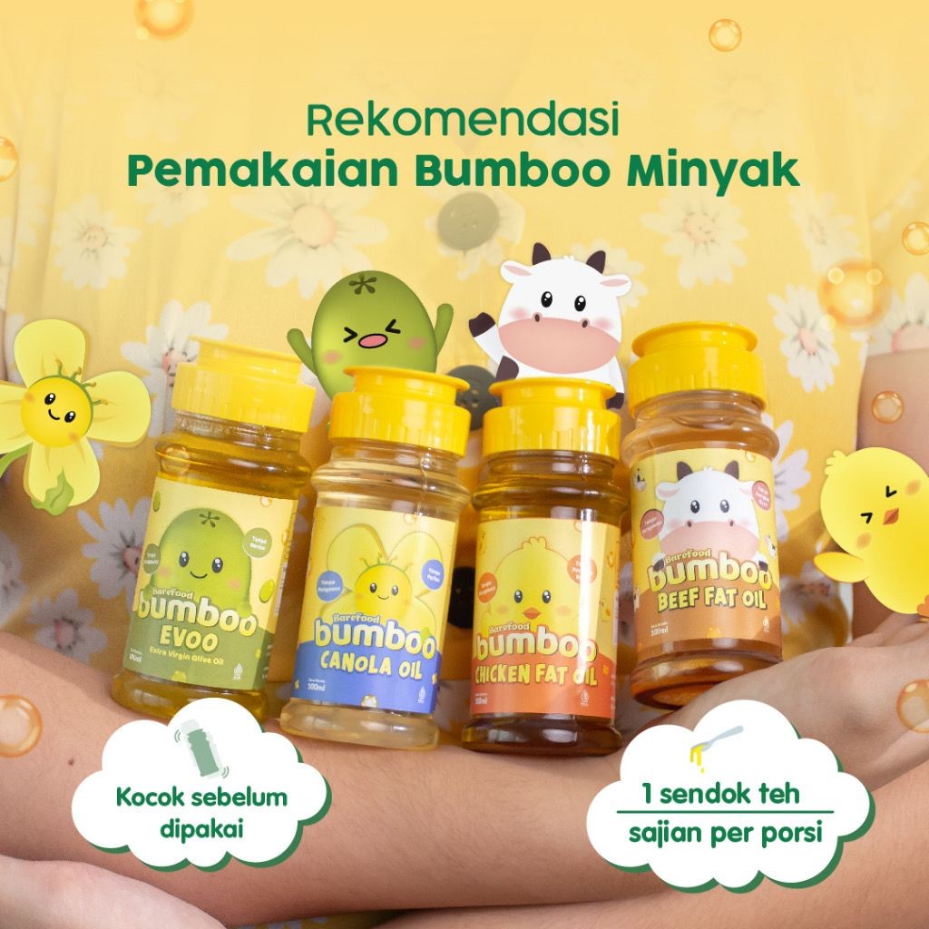 

BUMBOO Minyak - Bahan Alami - Bernutrisi - Sumber Lemak & Omega 3,6,9 - BB Booster -Tanpa Perisa & Pengawet - Tumis atau Topping / Bumboo Minyak Booster Menumis MPASI HALAL