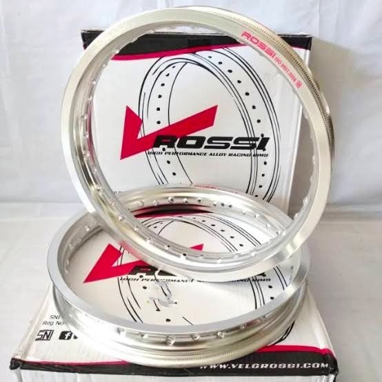 Velg Rossi Rossy WM 140 160 185 215 Ring 14 Black Silver Blue not tdr - Silver, 140 x 14
