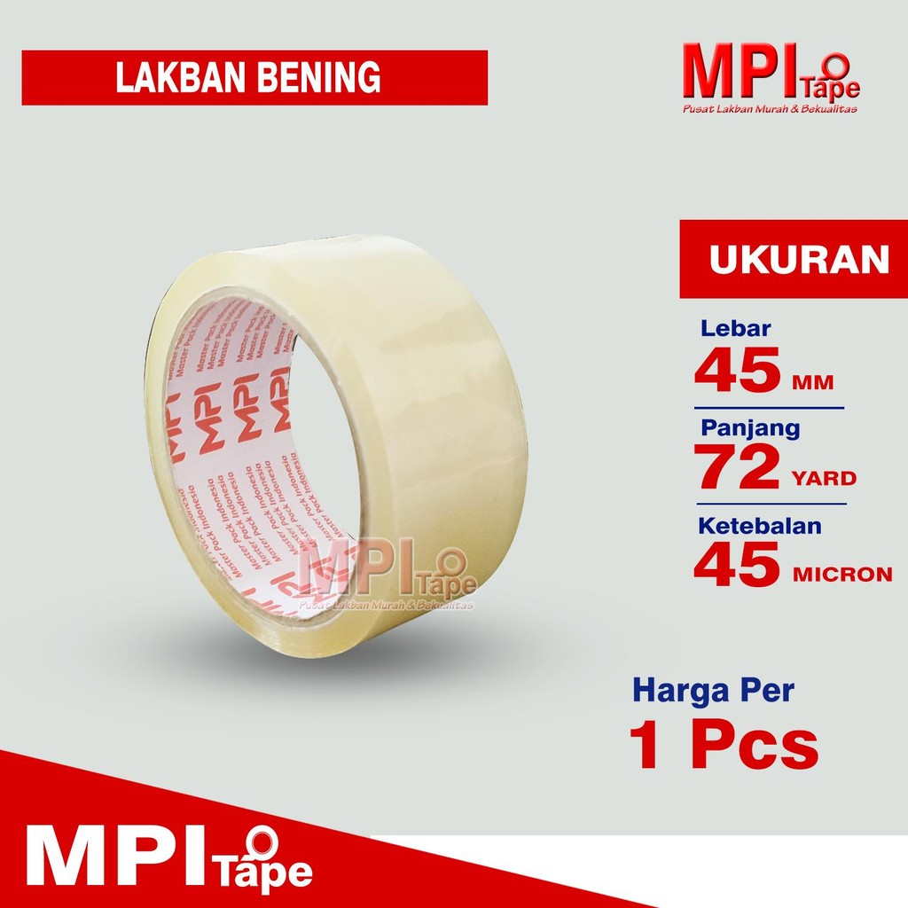 

Lakban Bening 45 mm x 72 Yard - Lakban Packing - MPI