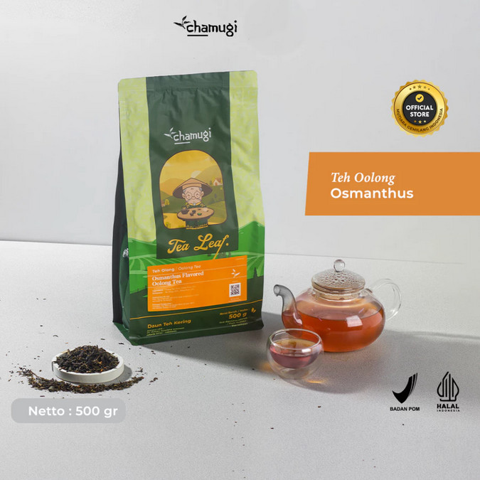 

Chamugi Teh Oolong Osmanthus 500gr – Teh Daun Kering Herbal Bunga Halal Cafe Resto Horeca Chagee Tianlala Mixue Bingxue Momoyo