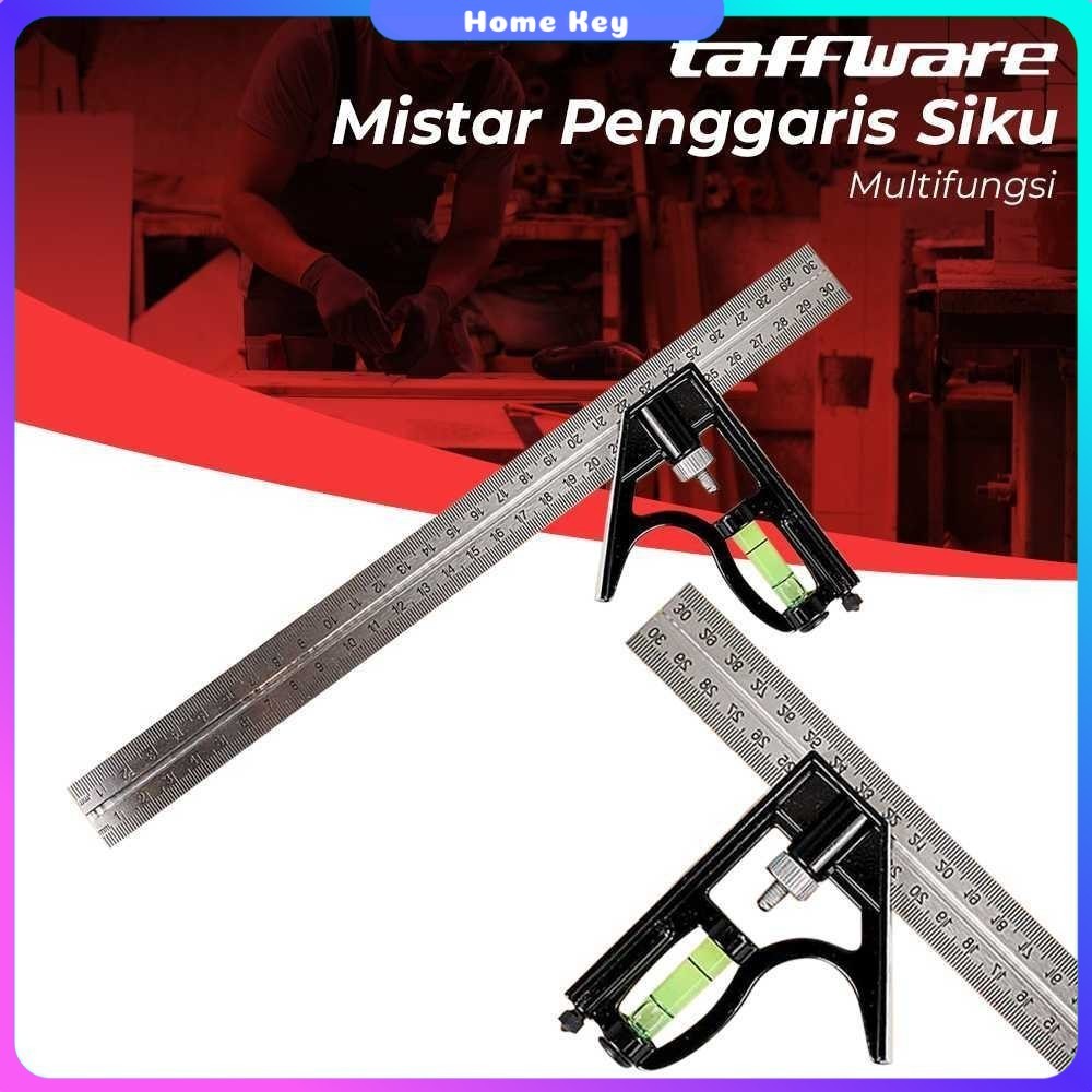 

Taffware Mistar Penggaris Siku Adjustable Angle Ruler Waterpass 305mm - ZEAST