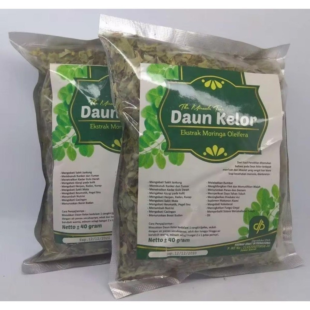 

2 Bungkus Teh seduh daun kelor organik 40 gram