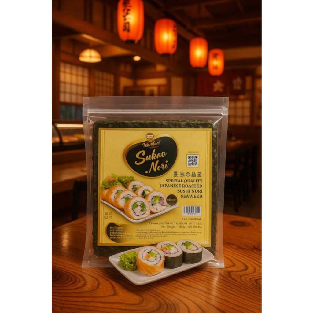 

SUSHI NORI 50 LEMBAR DRIED SEAWEED RUMPUT LAUT PANGGANG 21 X 19 SUSHI NORI PREMIUM MURAH - SAKAO SP