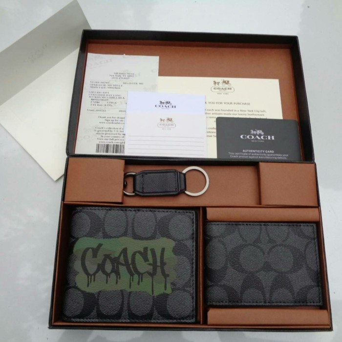 COACH WALLET GRAFITTI ORIGINAL,FULLSET,LEGIT,BRANDED,DOMPET PRIA