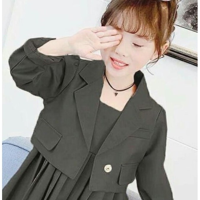jas blazer crop anak perempuan/korenstyle