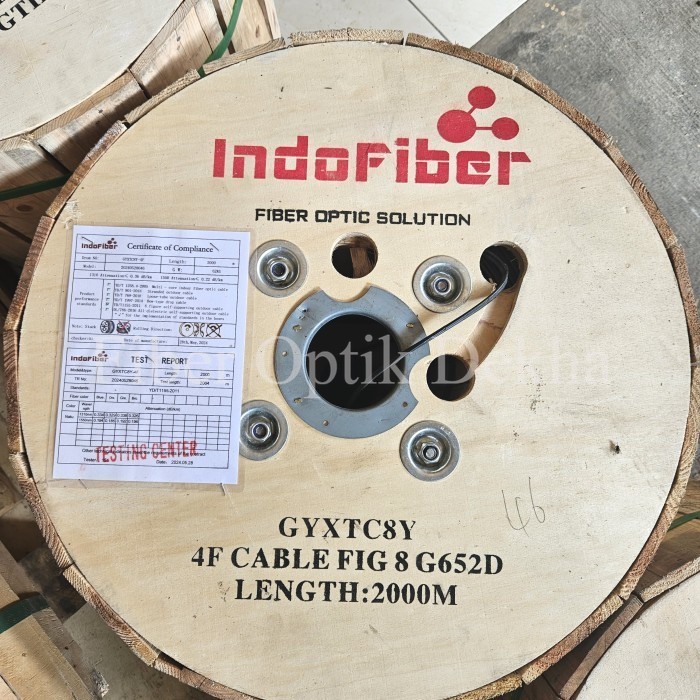 KU Mini 4 Core Fig8 2KM G652D | Kabel Bulat 4 Core Fig8 2000M Indofiber G652D