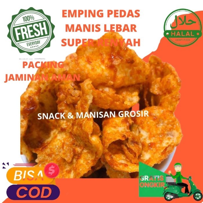 

Best emping pedas manis besar 1000 gram