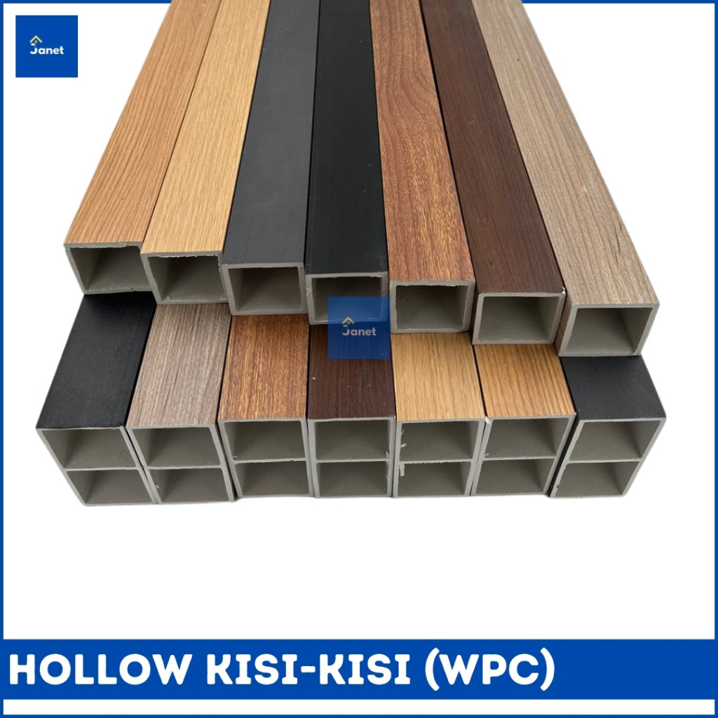 YFX25 Hollow kisi kisi wpc kotak pembatasan dinding 50x50/50x100 Janet Official