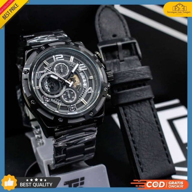 Jam Tangan Pria Sport T5 H 3706G Chronograph Tanggal Aktif & Paper Bag - Bisa Bayar Ditempat - COD -