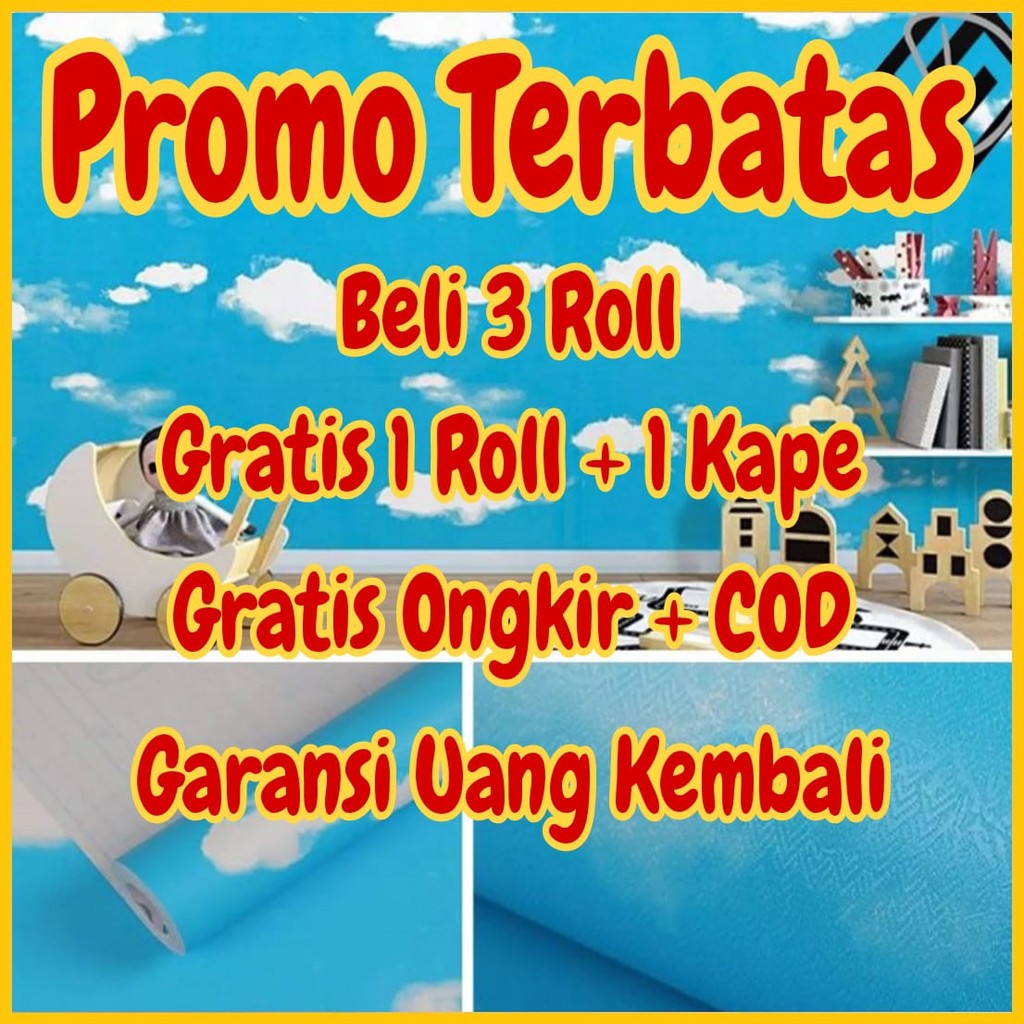 Wallpaper Dinding Motif Karakter Anak Anak Doraemon Hello Kity Kuromi Awan Spiderman Avenger Kuda Po