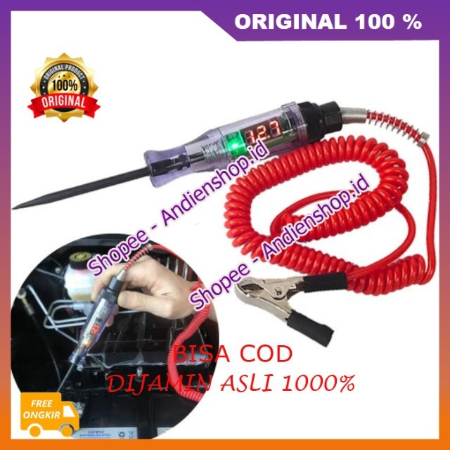Tespen DC Digital Tespen Digital DC Multifungsi Tester Test Pen Mobil Motor 100% ASLI
