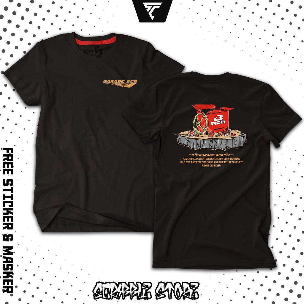 Kaos | Baju | Tshirt RCB RACING VELG RCB AKSESORIS RCB DISTRO