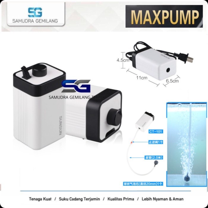 Silent Aerator Pompa Udara Pompa Aquarium Aerator Oksigen Aquarium