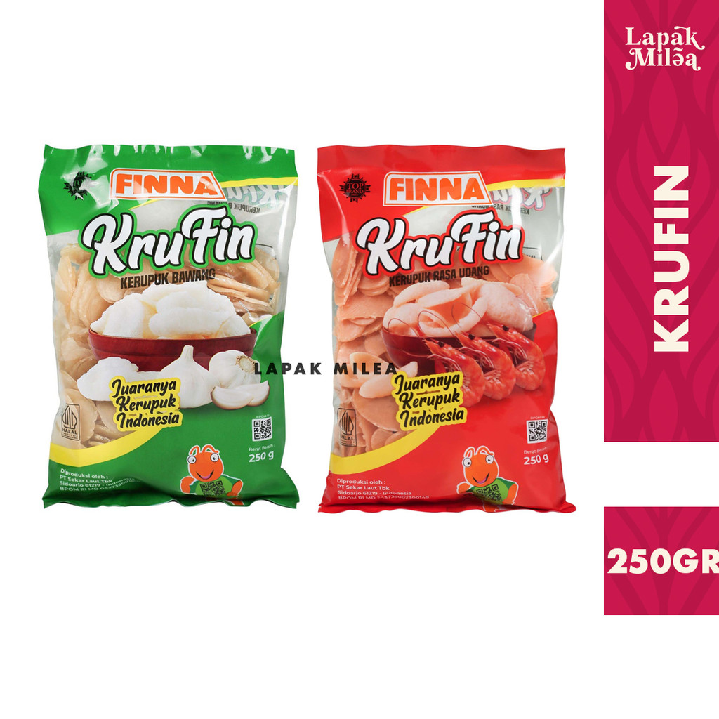 

Finna Kerupuk Rasa Bawang / Krupuk Mentah Krufin Kemasan 250G