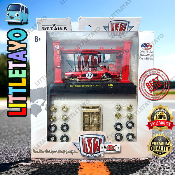 M2 Machines 1971 Nissan Skyline GT-R Auto Japan Model Kit Chase Car R32 R33 R34 Diecast JDM 1/64