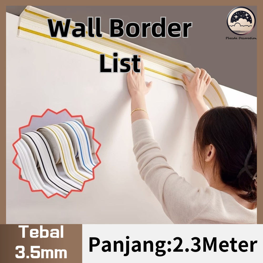 Wallpaper Foam List Foam 3D / List Wall Border List 2.3 Meter / Walpaper List Foam Stiker Dinding Li