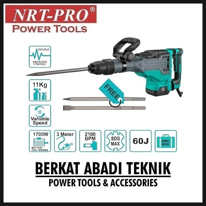 NRT-PRO PH11 HD Bor Bobok Jack Hammer Drill Beton Tembok Impact Demolition Mesin PH 11 HD PH11HD