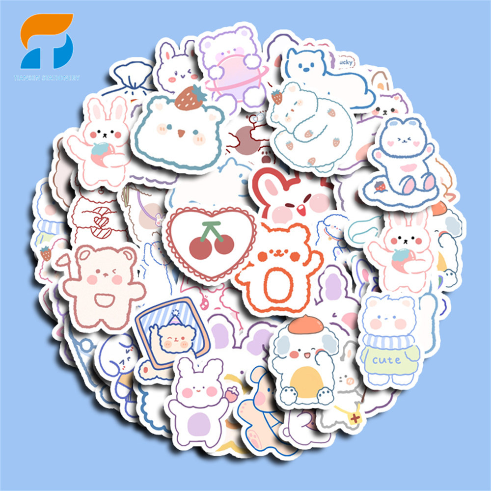 

90pcs stiker Beruang Line yang Lucu DIY untuk Komputer, Washi, Scrapbooking, Laptop, Alat Tulis, Seni, dan Kerajinan.