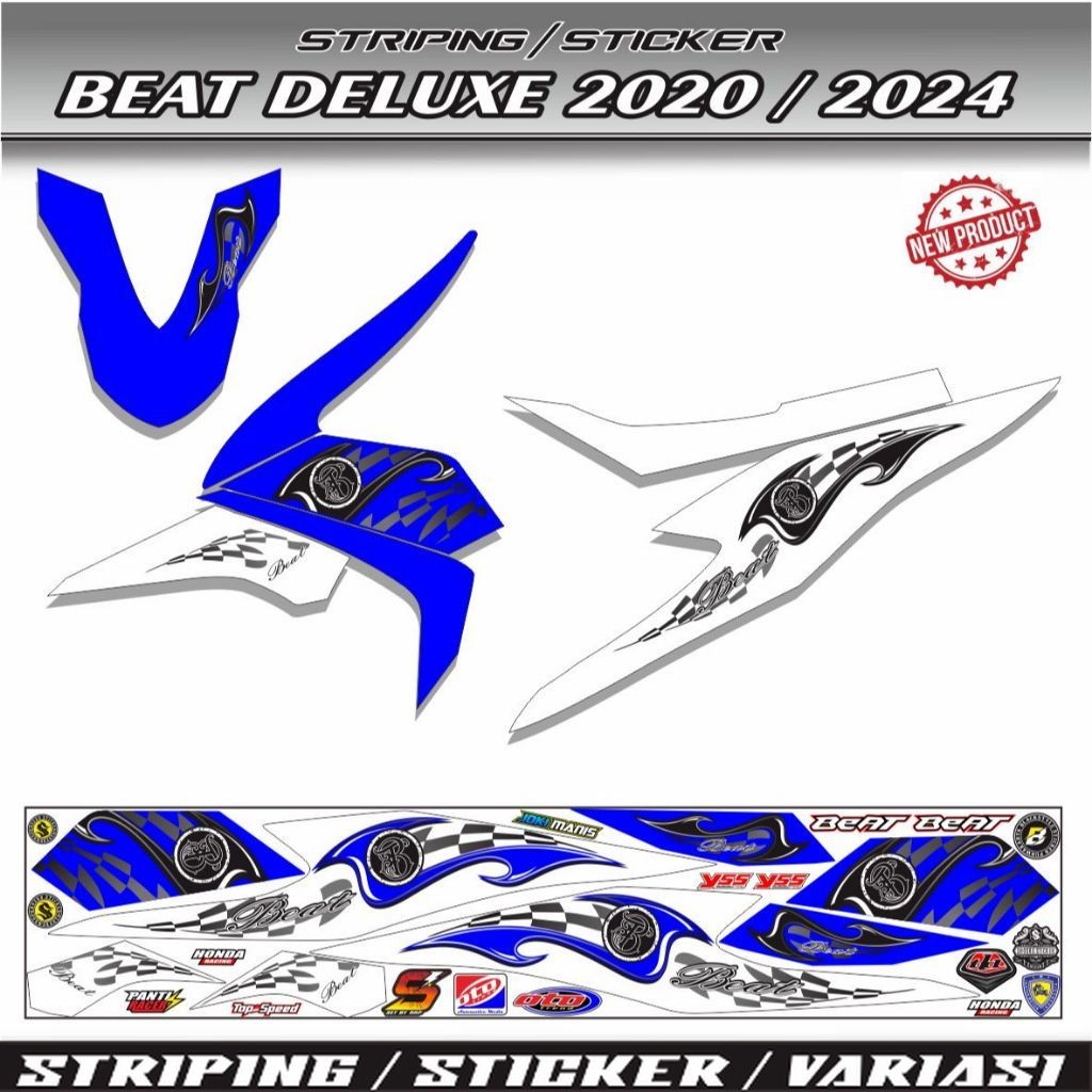 STIKER BEAT ISS DELUXE 2020 STRIPING HONDA BEAT BARU CBS DELUXE 2021 / 2023 POLET