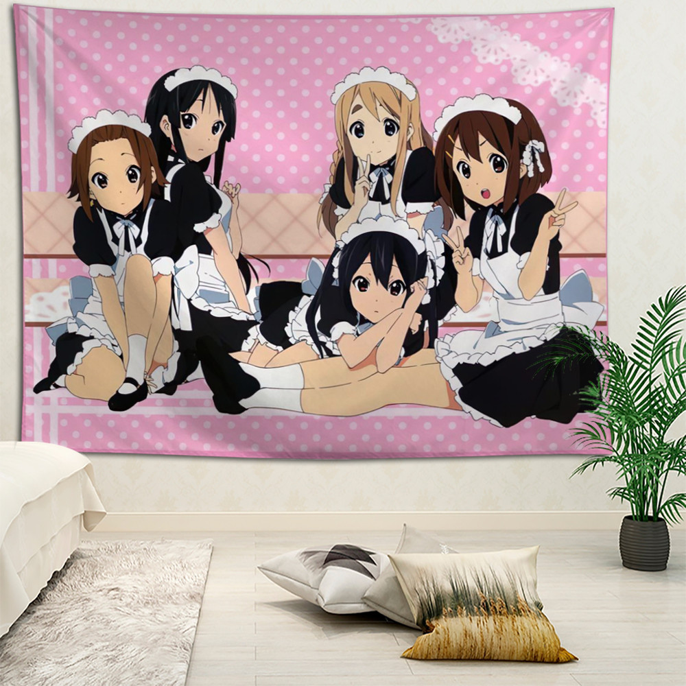 

K-ON！Anime Tapestry Wall Hanging Bohemian Wall Tapestries Mandala Home Decor Accessories