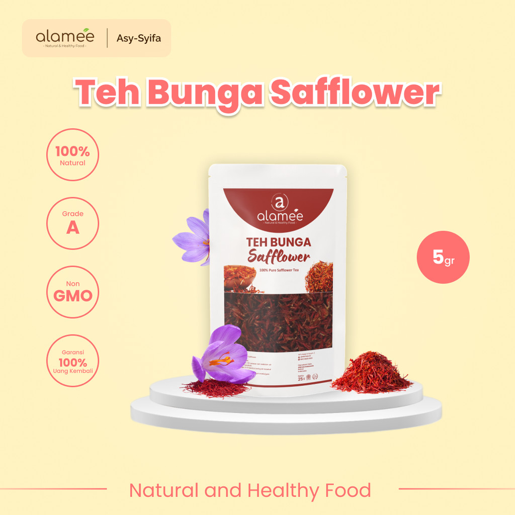 

ALAMEE Teh Bunga Safflower Herbal Tea Original Organik 5gr Alami Siap Seduh Minum Minuman Sehat