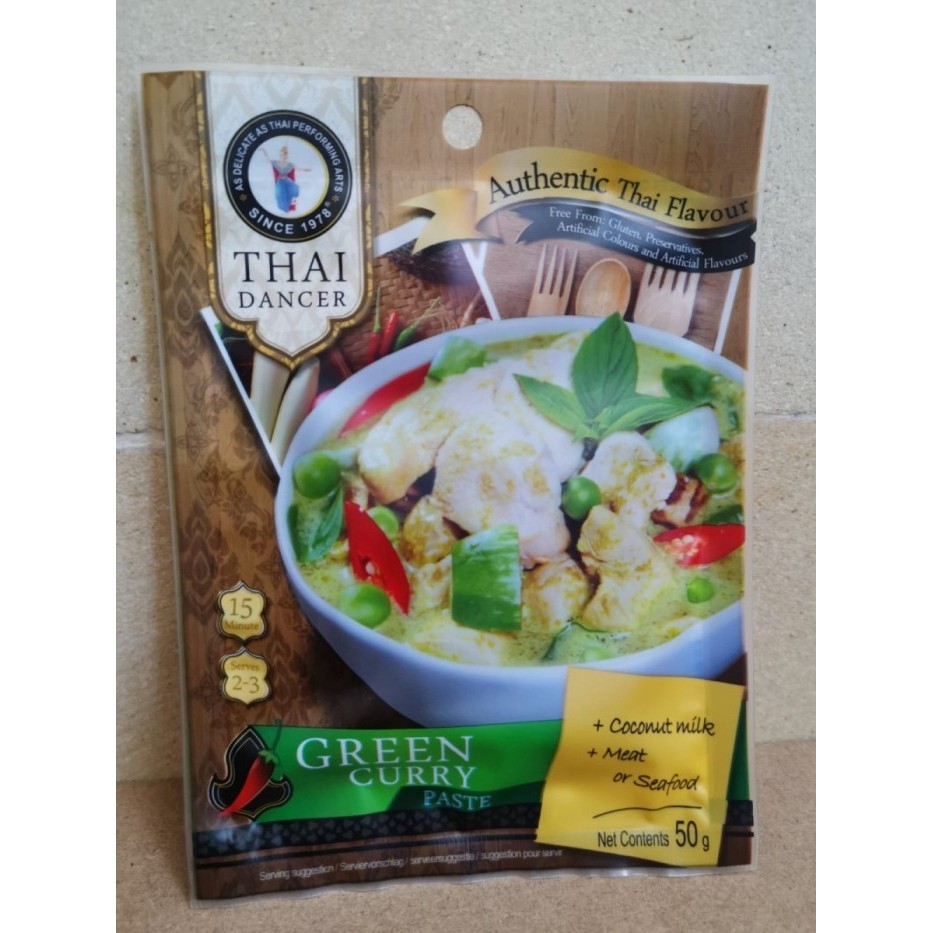 

Thai Dancer Green Curry Paste 50gr / pasta kari hijau / Thailand
