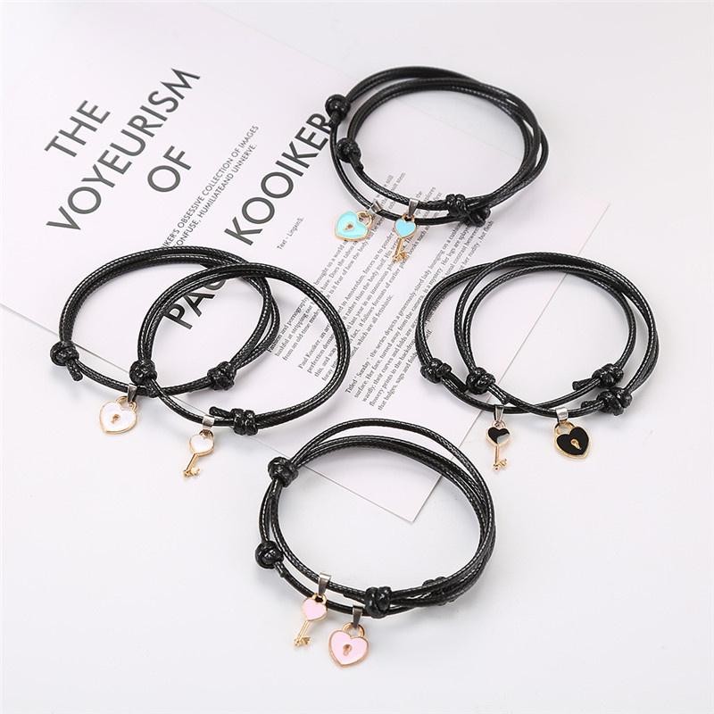 Gelang Couple Model Kunci Love / Gelang Pasangan Bestie - 2 PCS - Aksesoris