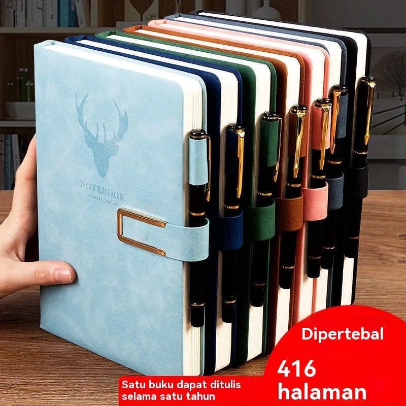 

Buku catatan mahasiswa super tebal mahasiswa a5 buku catatan bisnis kulit tebal buku harian Korea retro sederhana buku A6