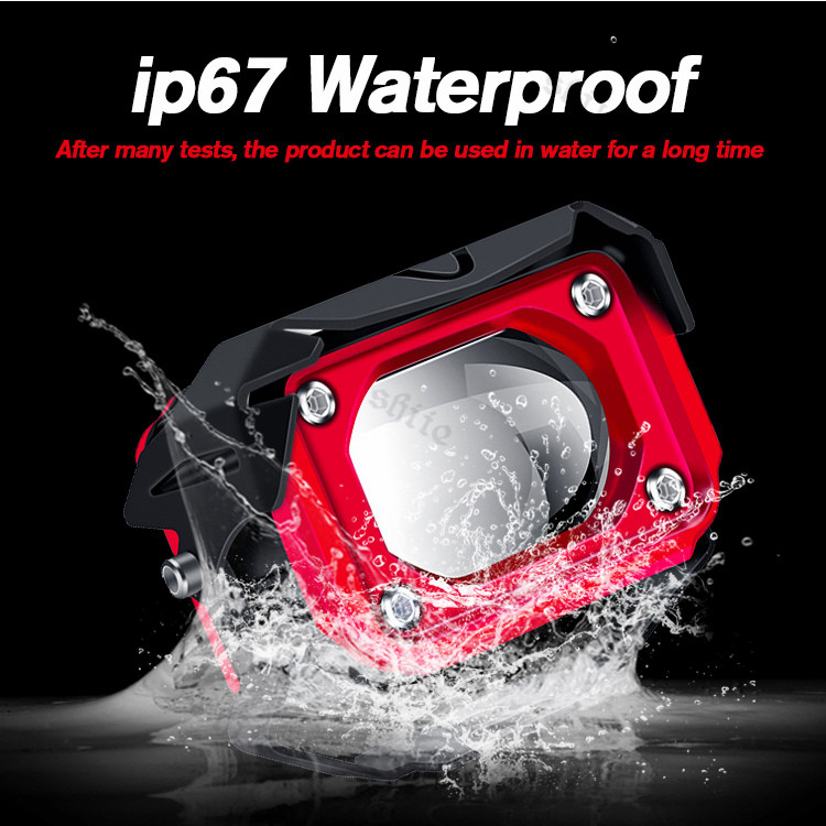 lampu tembak led 4d laser d6k kotak 2 warna high low hi loo jauh dekat Lampu Tembak Laser D2 Cree Le