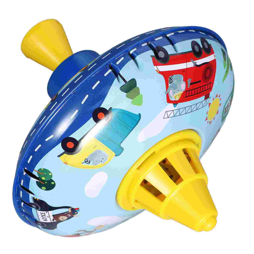 Tin Spinning Top Hamper Basketball Child Rotating Toy Educational Plaything Box Gift Classic Funny I
