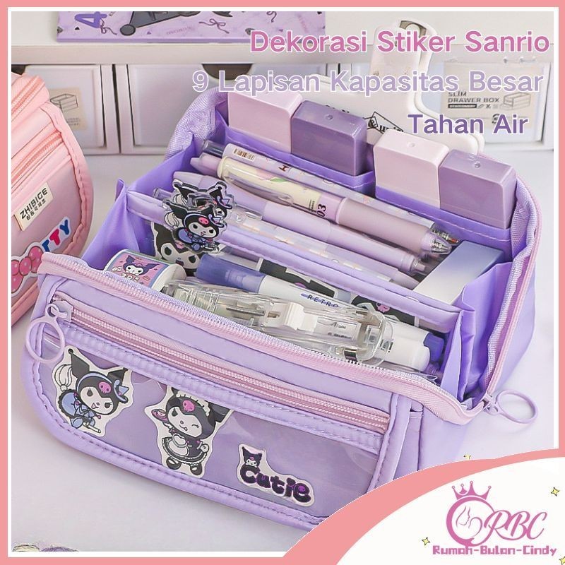 

【Penjual Lokal】Pencil Cases Large Capacity Pencil Bag Pouch Holder Box for Girls Office Student Stationery Organizer School Supplies Tempat Kosmetik Bag