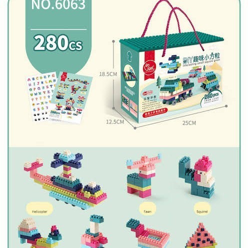 Mainan Lego Brick Edukasi Blocks Bricks 280 pcs murah KSMbersaudara