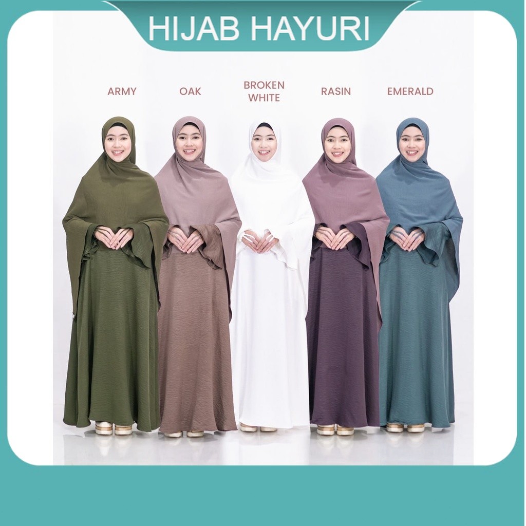 HIJAB HAYURI Gamis Mahira / Dress Hijab Polos / gamis lebaran syari terbaru / Gamis Syari Ibu ibu Te