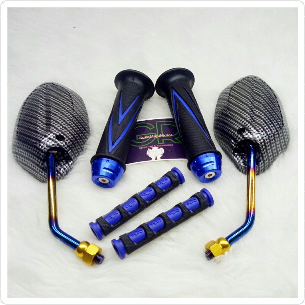 #CCR# spion karbon tangkai twotone handgrip jalu domino panah polos handle rem domino paket universa